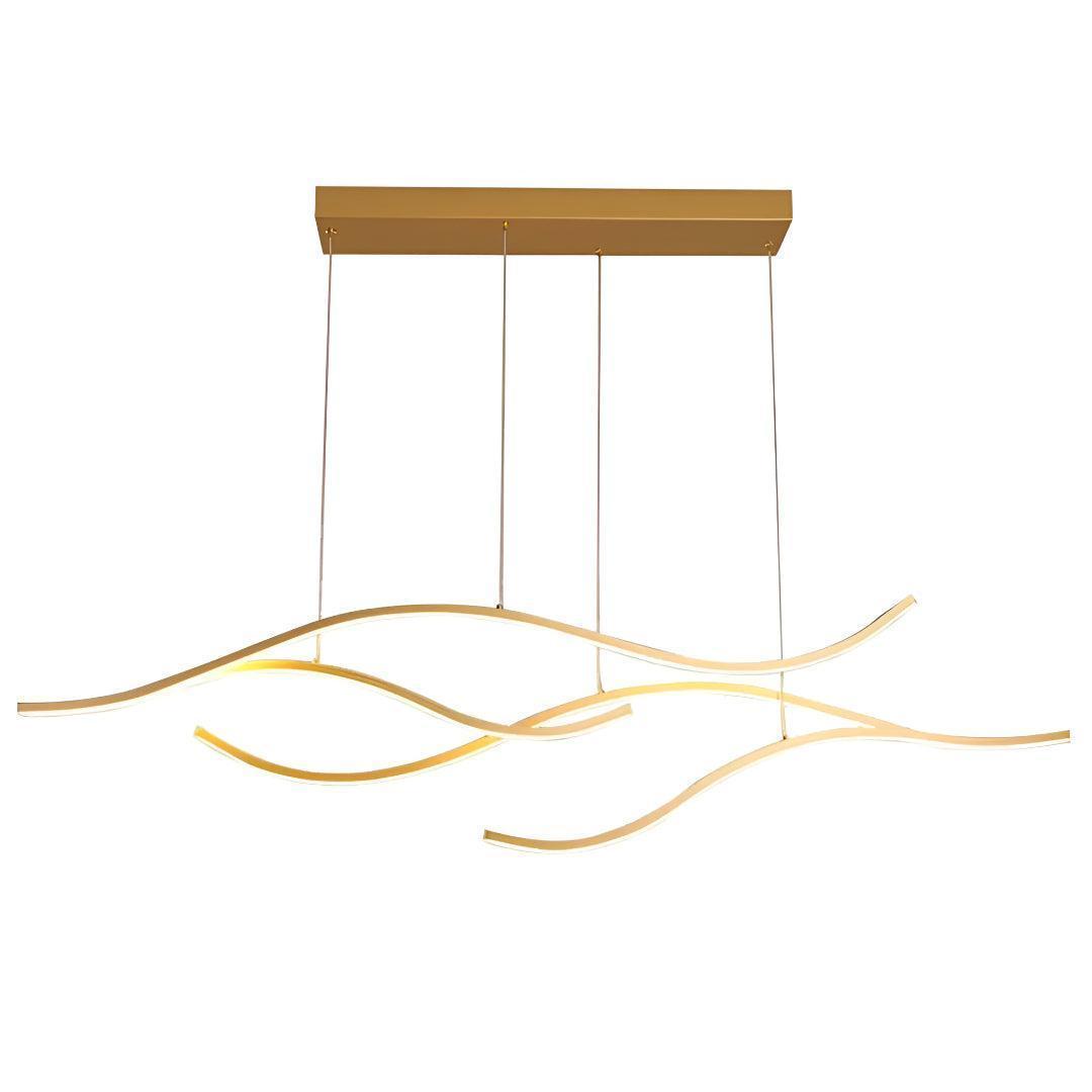 Wave Designed Dining Room LED Linear Pendant Light