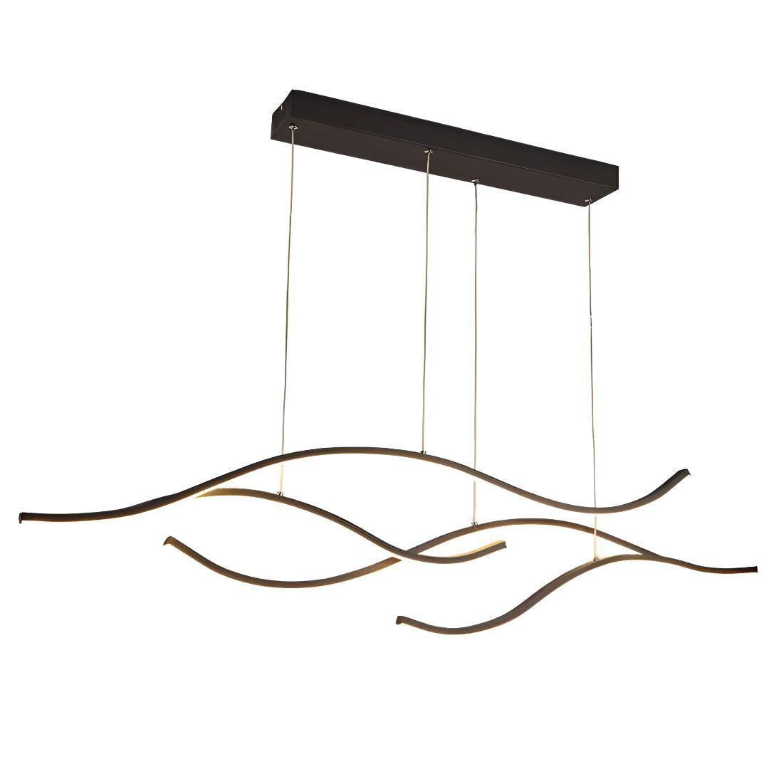 Wave Designed Dining Room LED Linear Pendant Light