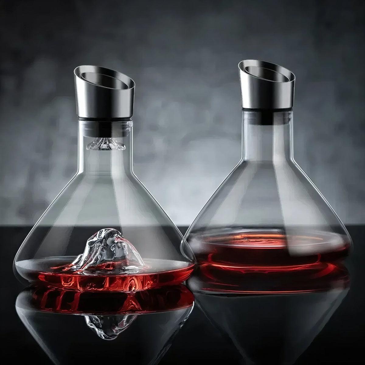 Wine Decanter Carafe with Iceberg Design