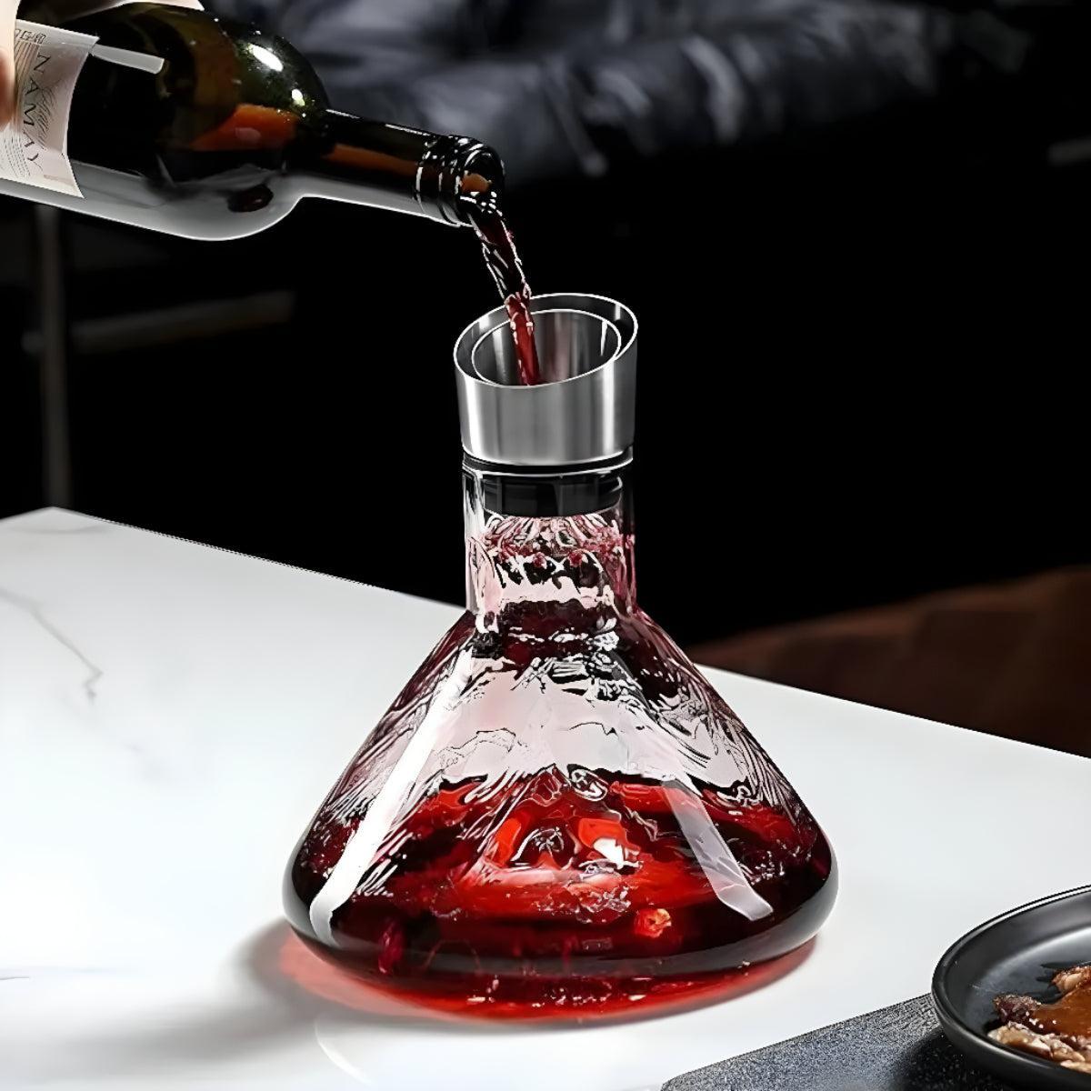 Wine Decanter Carafe with Iceberg Design