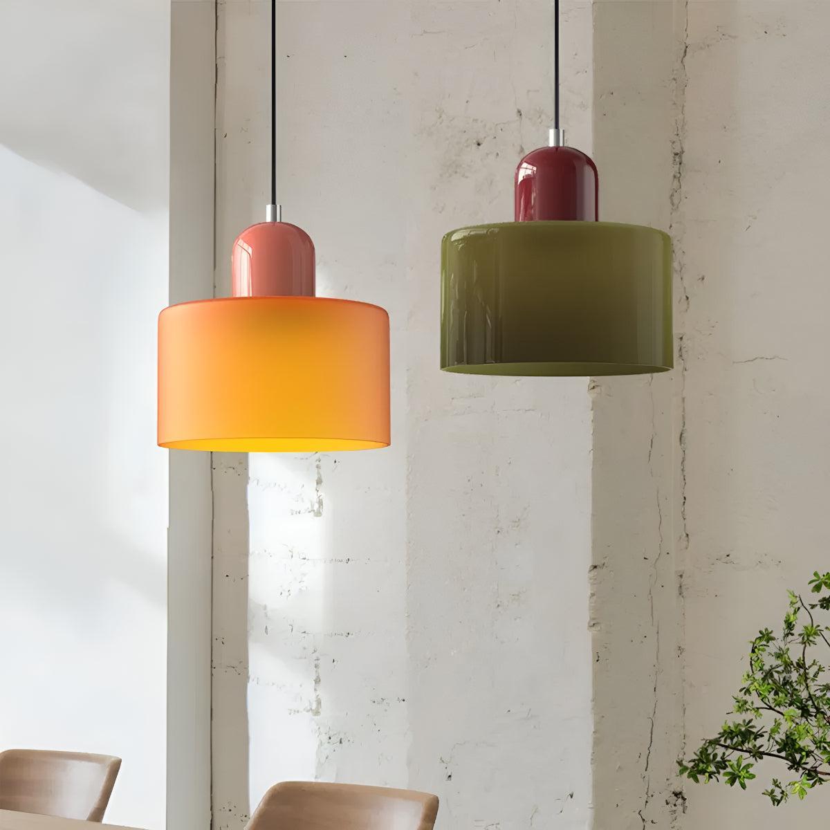 Bauhaus Style Glass Pendant Light Fixture for Dining Room