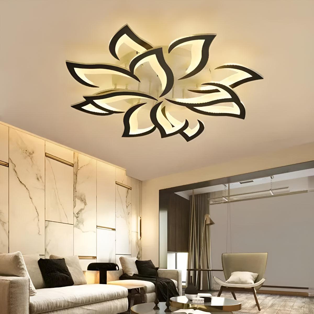 Contemporary Flower Flush Mount Ceiling Light with Petal Shape