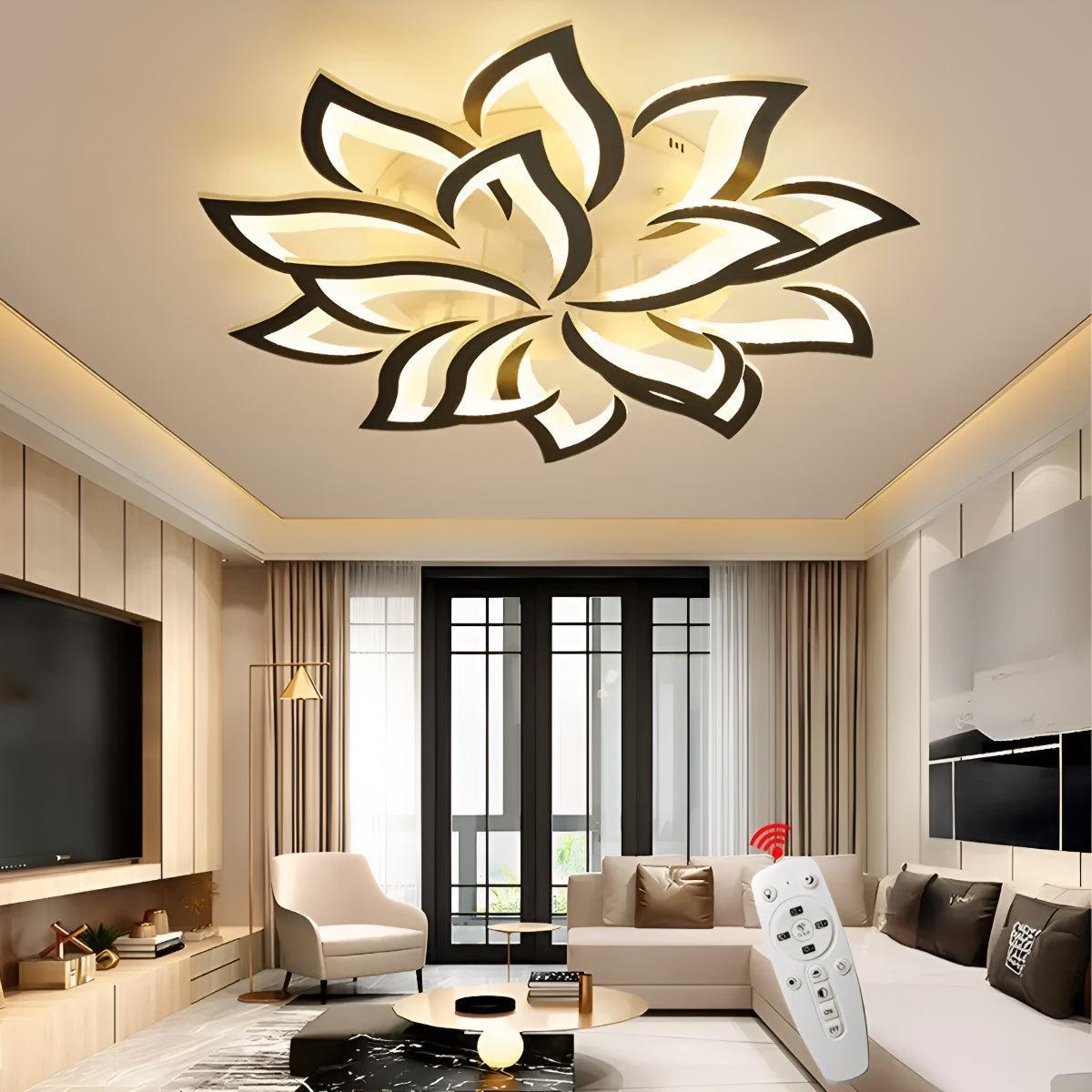 Contemporary Flower Flush Mount Ceiling Light with Petal Shape