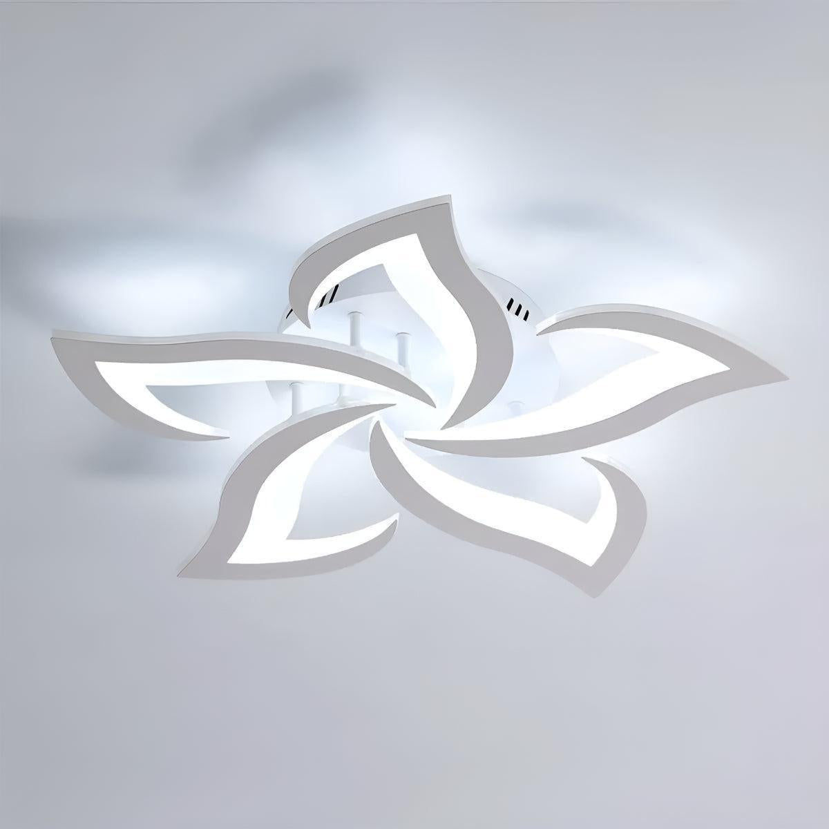 Contemporary Flower Flush Mount Ceiling Light with Petal Shape