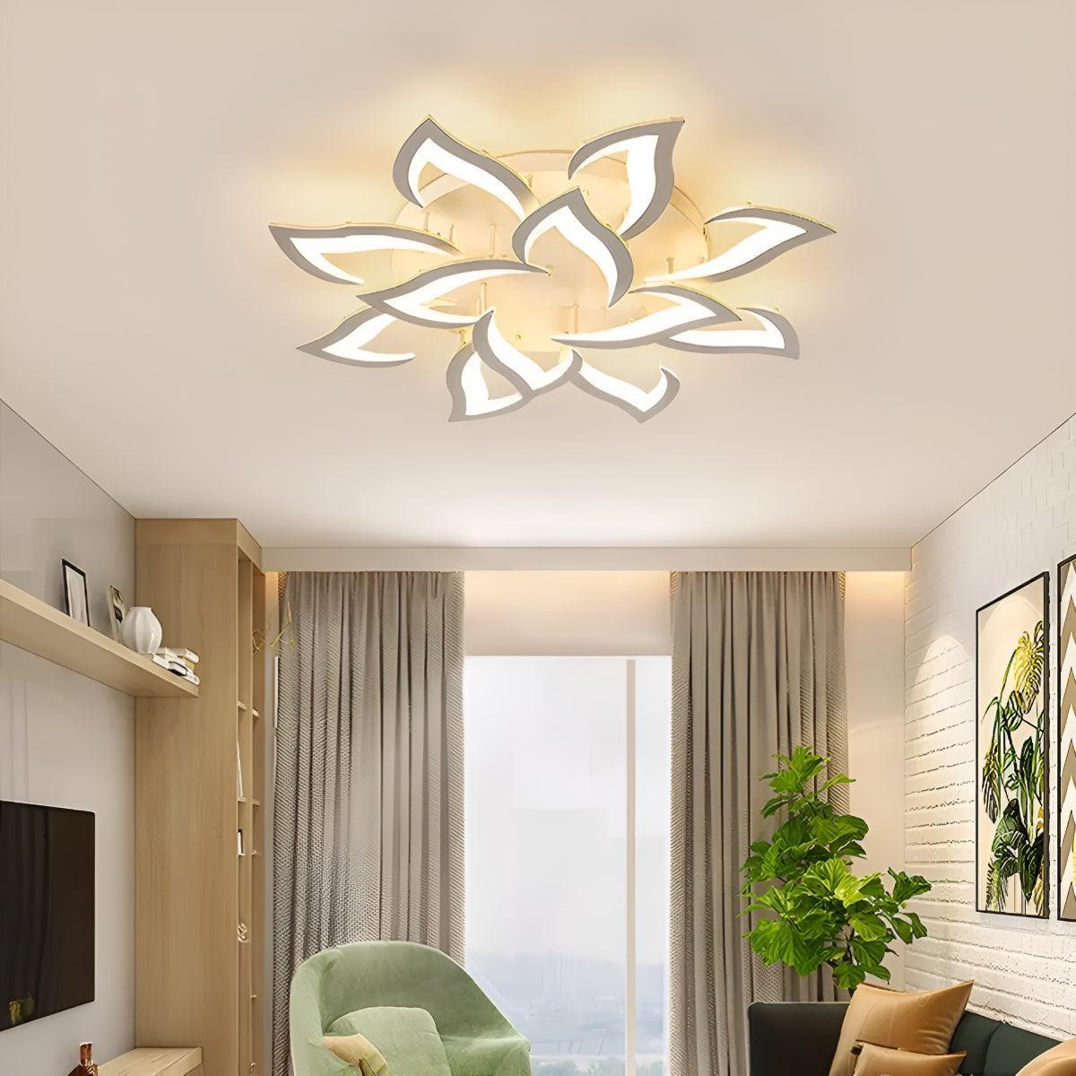 Contemporary Flower Flush Mount Ceiling Light with Petal Shape