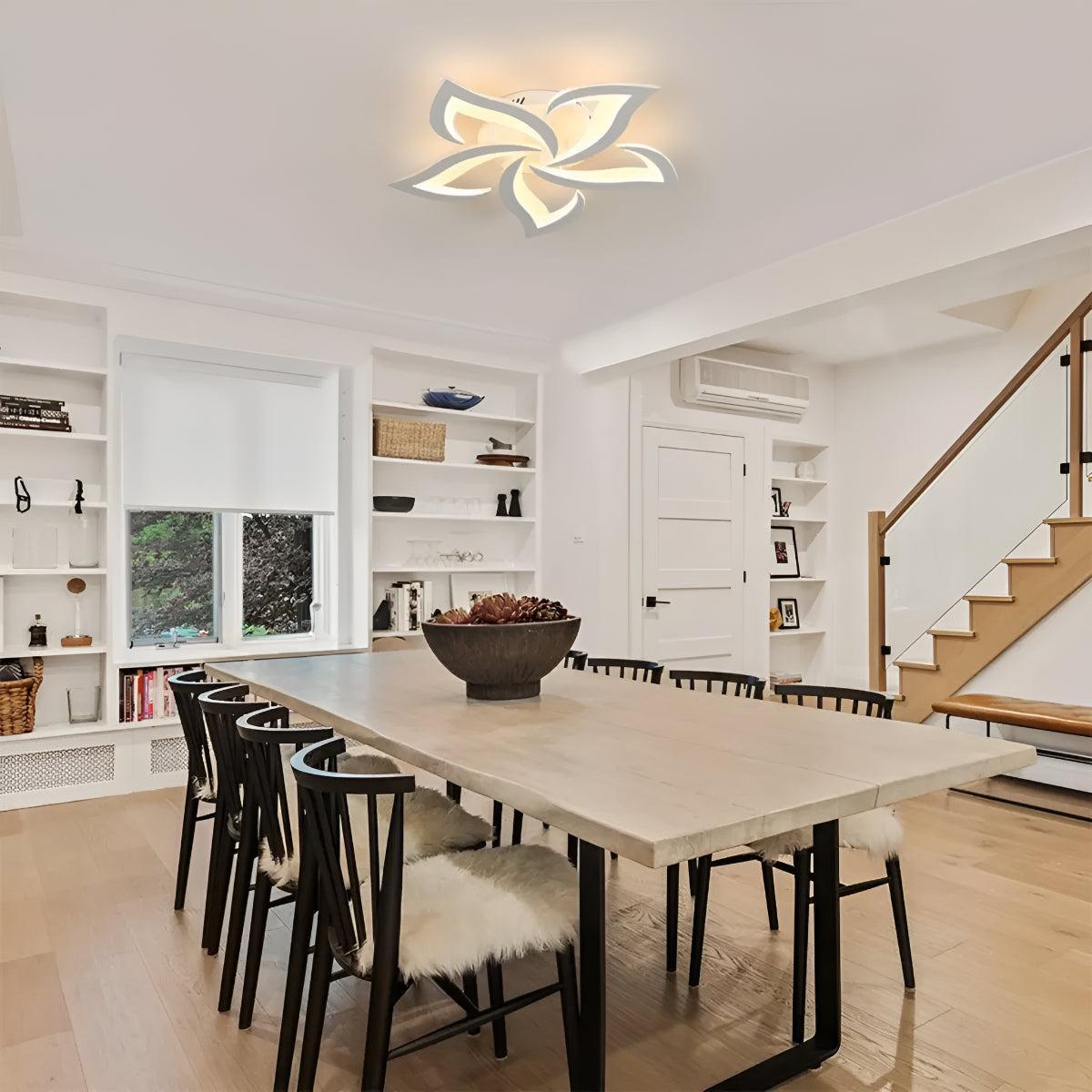 Contemporary Flower Flush Mount Ceiling Light with Petal Shape