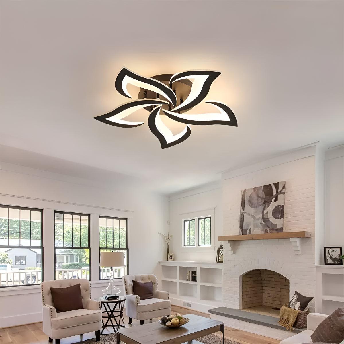 Contemporary Flower Flush Mount Ceiling Light with Petal Shape