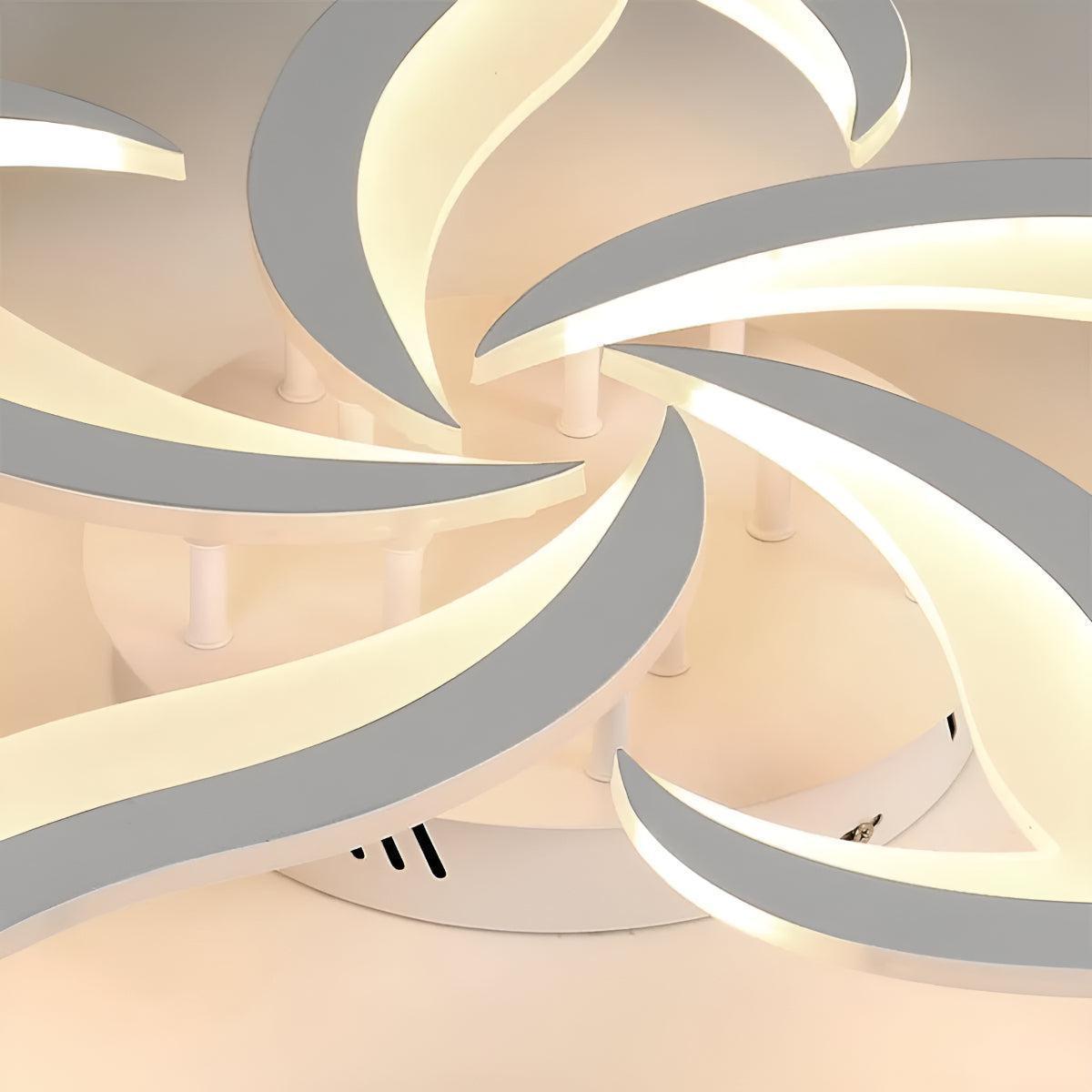 Contemporary Flower Flush Mount Ceiling Light with Petal Shape