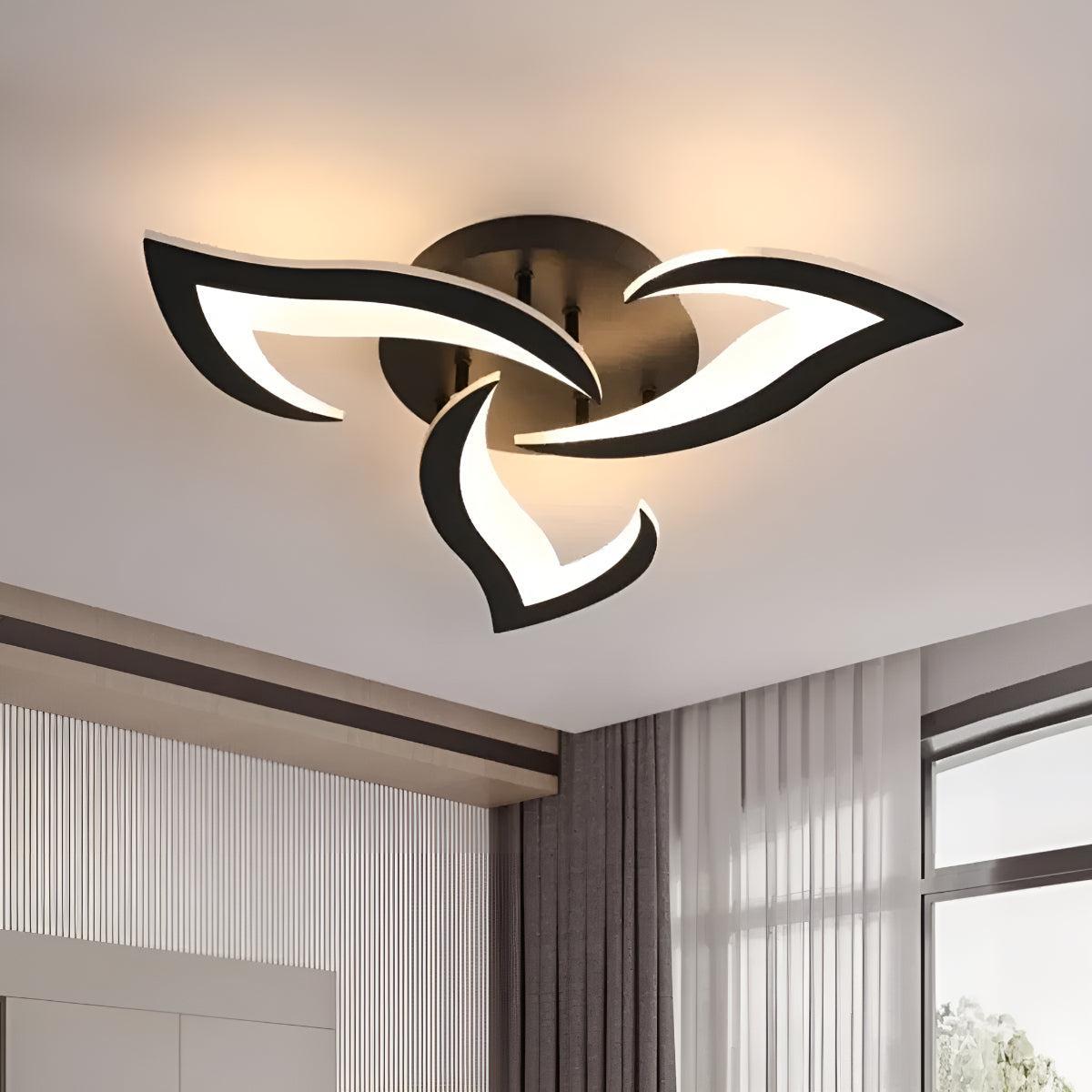 Contemporary Flower Flush Mount Ceiling Light with Petal Shape