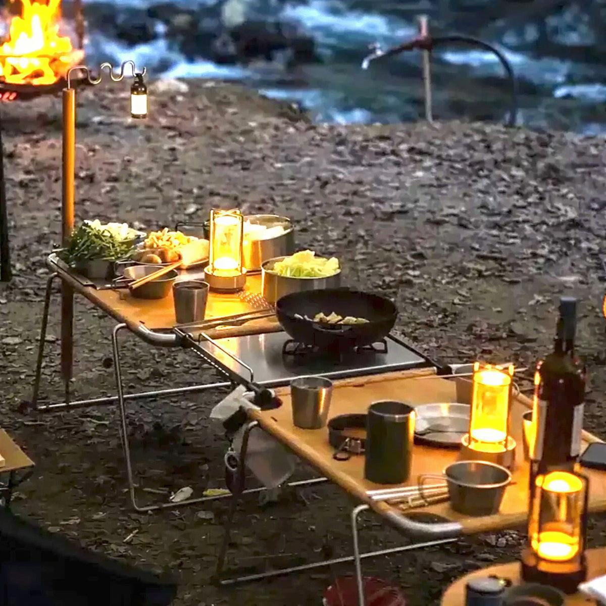 Cordless Table Lamp Lantern with Rechargeable LED Light