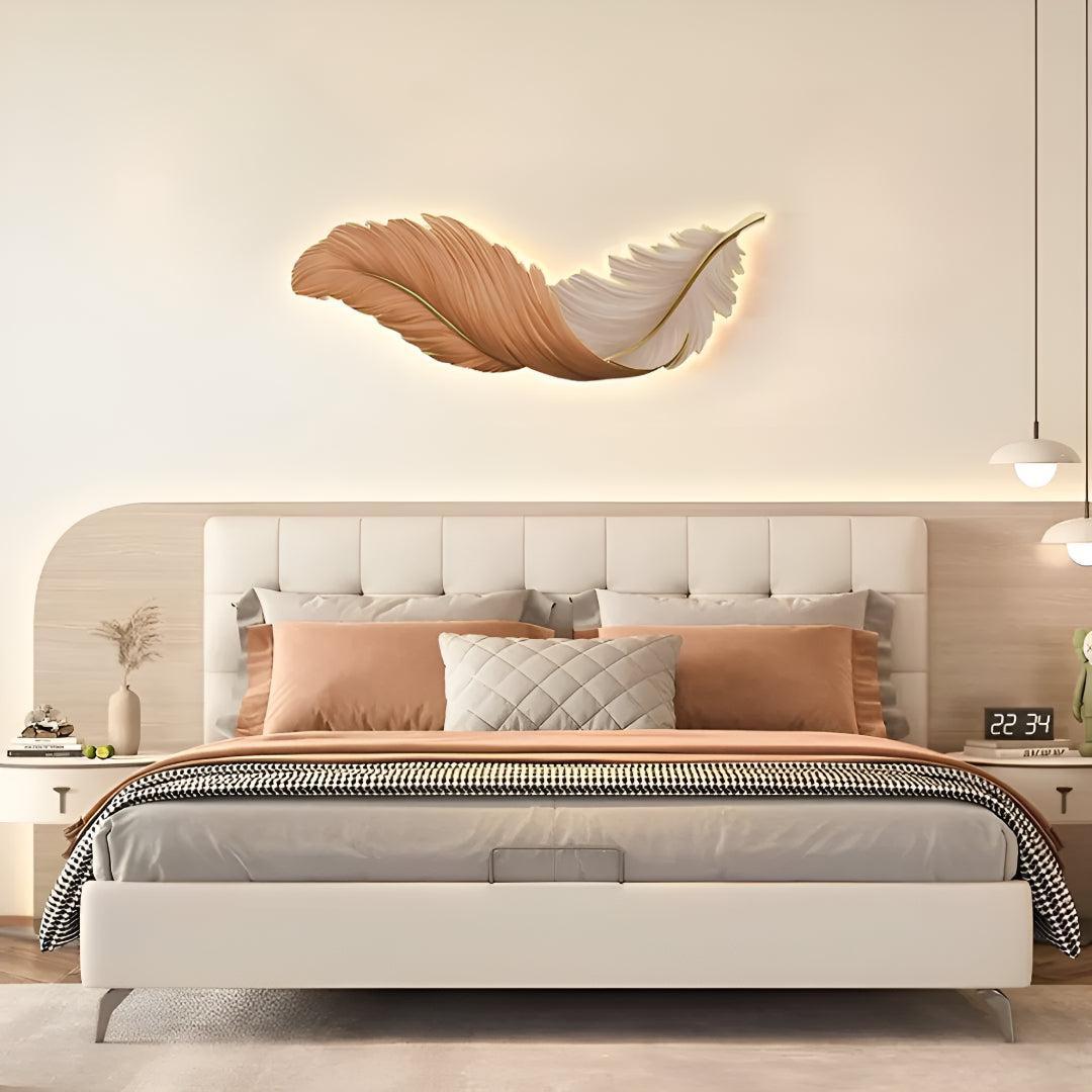 Decorative Feather Wall Light with Modern Artistic Design