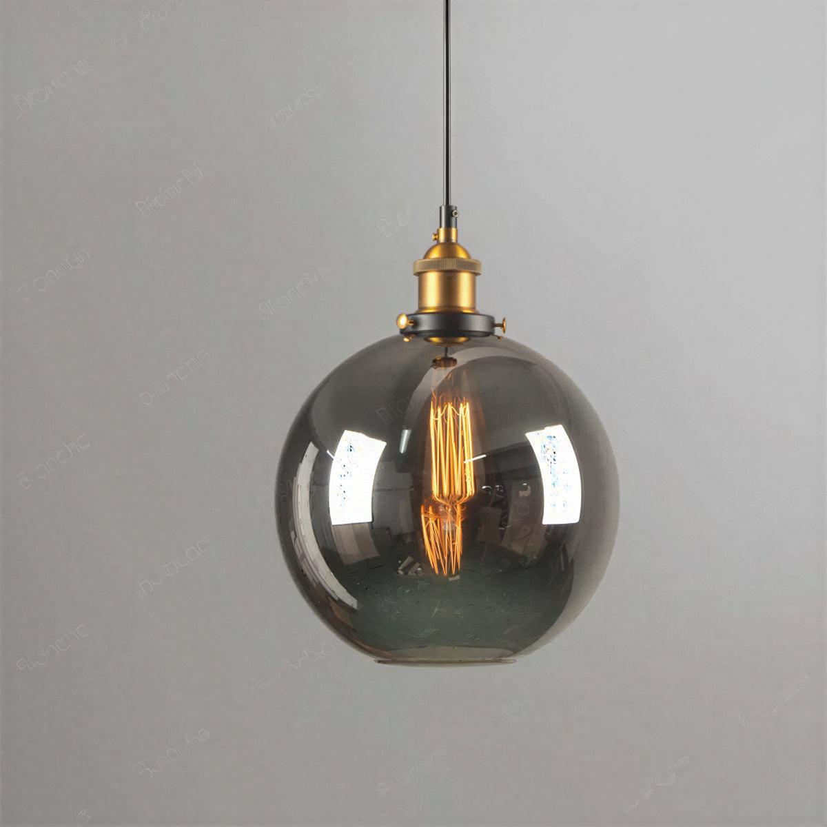 Industrial Pendant Light With Clear Glass Shade