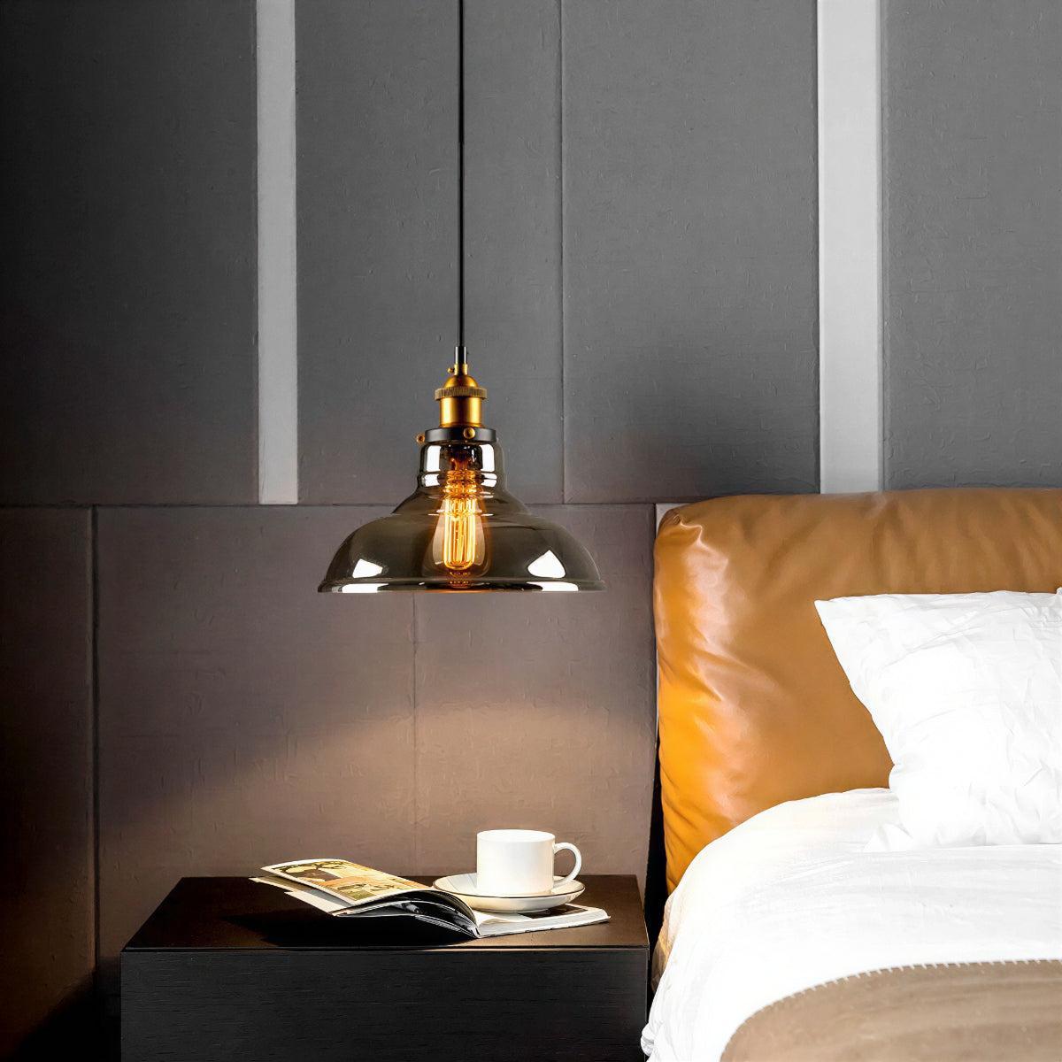 Industrial Pendant Light With Clear Glass Shade