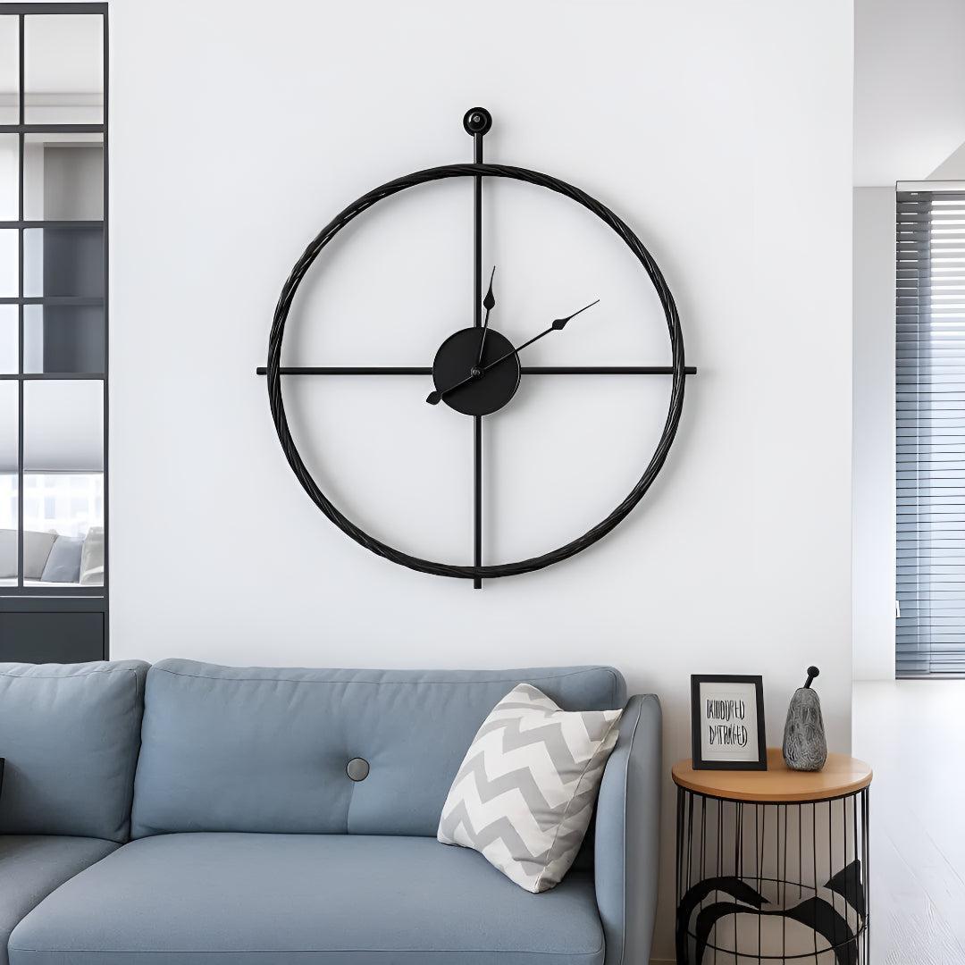 Large Silent Wall Clock with Modern Minimalist Design