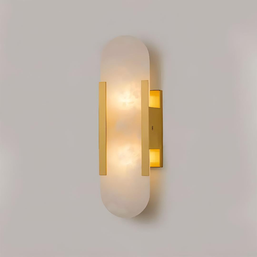 Modern Alabaster Wall Sconce Lighting Fixture With Elongated Design