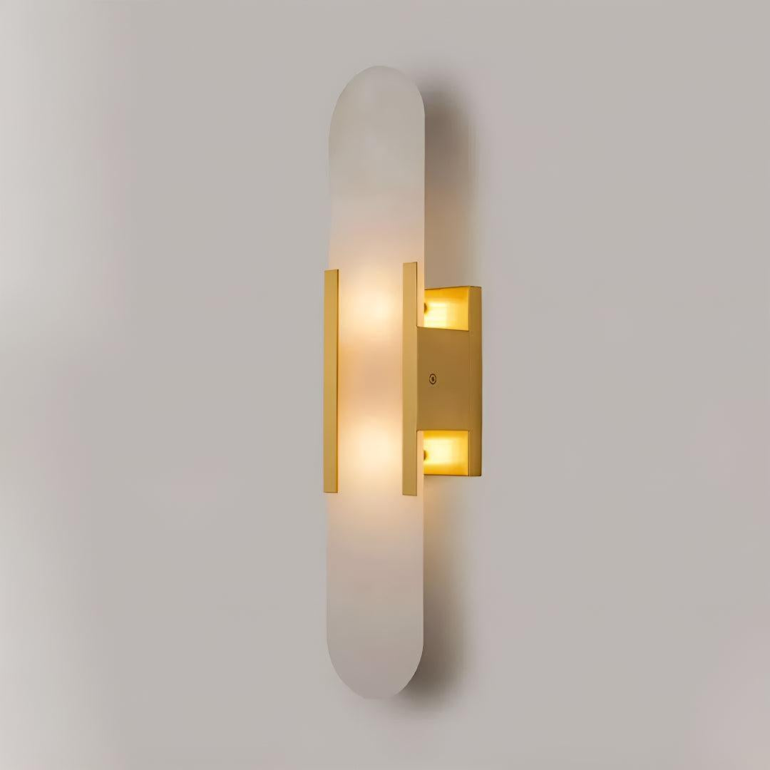 Modern Alabaster Wall Sconce Lighting Fixture With Elongated Design