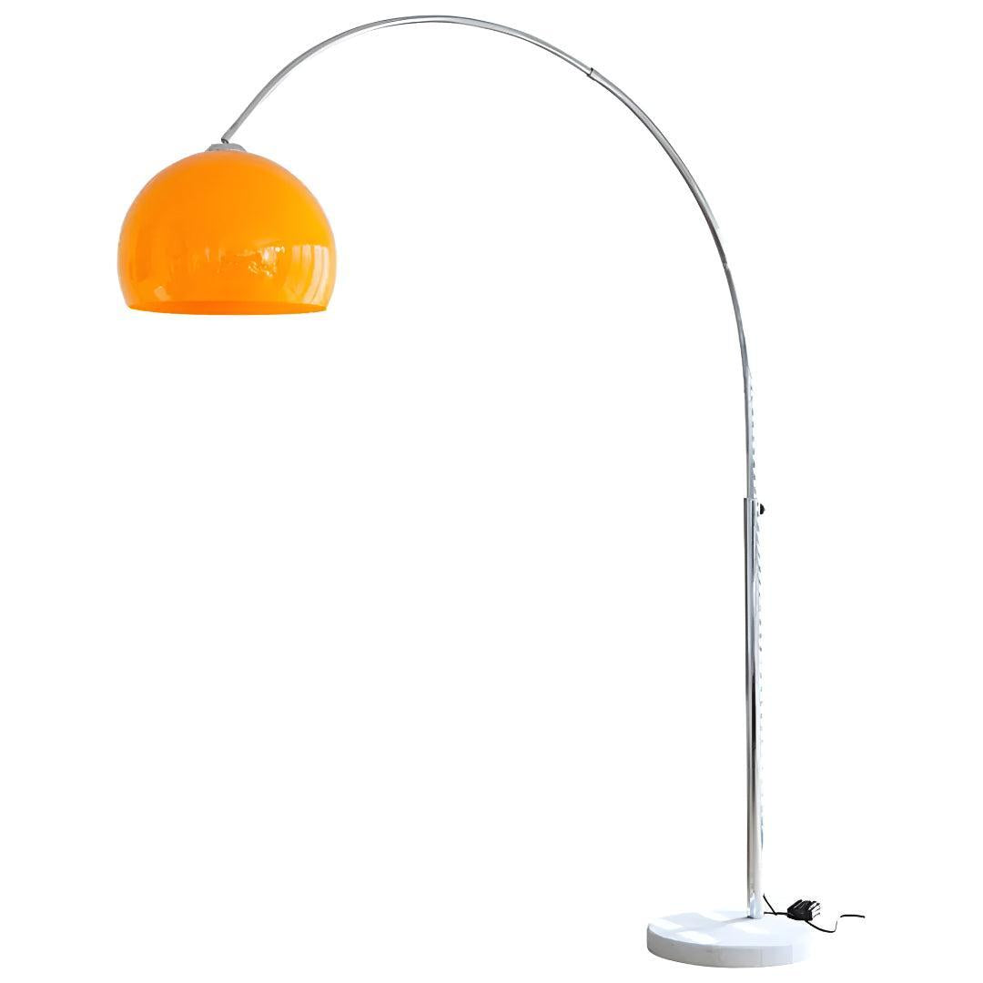 Modern Arc Floor Lamp with Adjustable Height and Marble Base