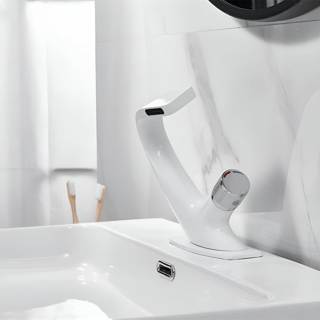 Modern Bathroom Waterfall Sink Faucet with Single Handle Mixer