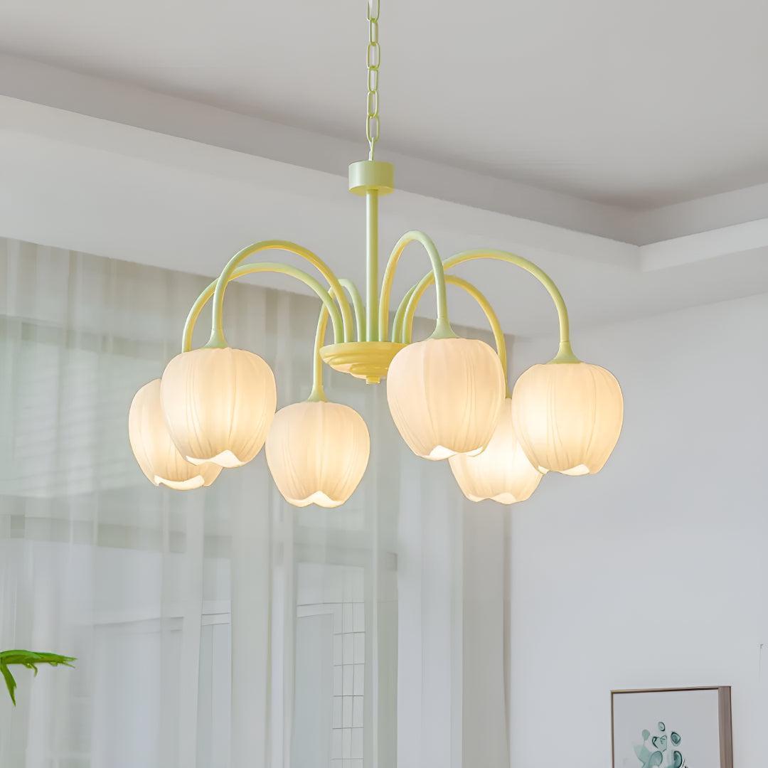 Modern Dining Room Chandelier with Tulip Flower Shade Design