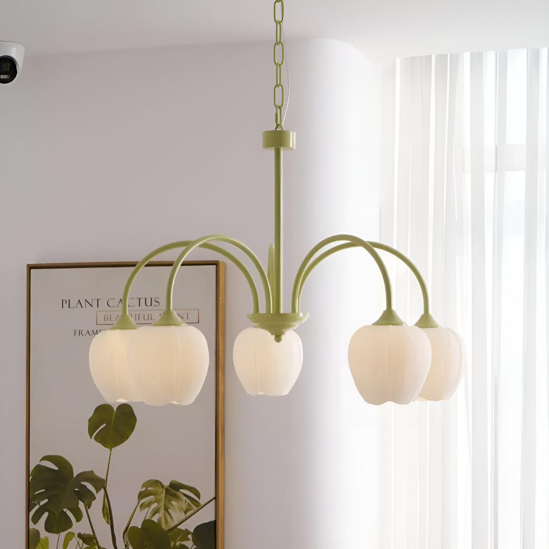 Modern Dining Room Chandelier with Tulip Flower Shade Design