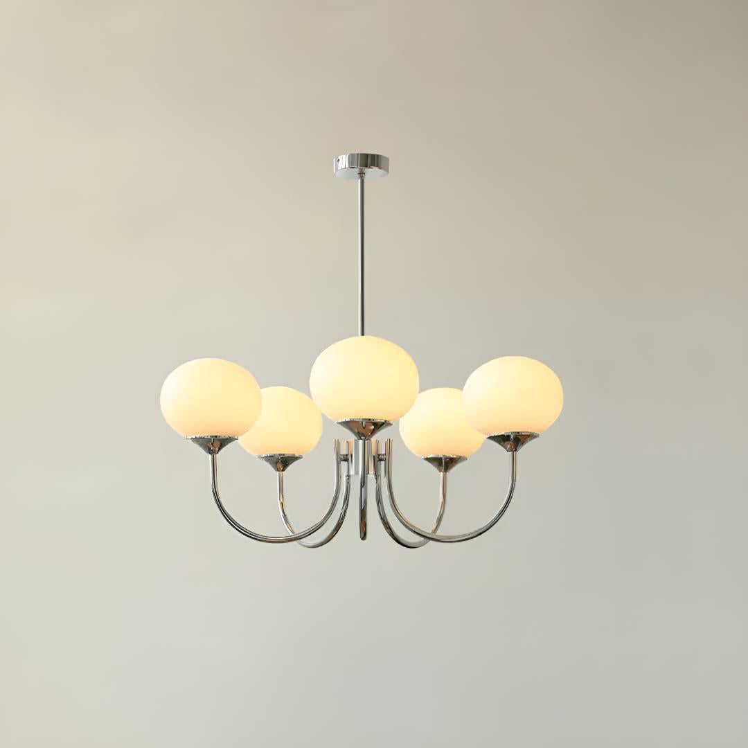 Modern Marshmallow Glass Globe Chandelier