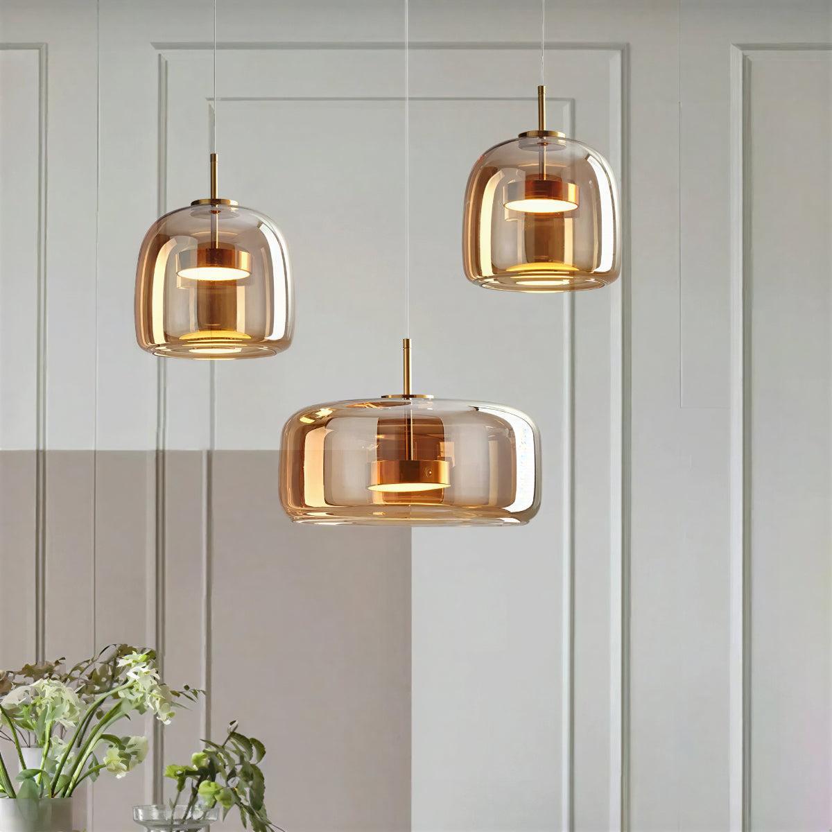 Modern Minimalist Glass Pendant Light