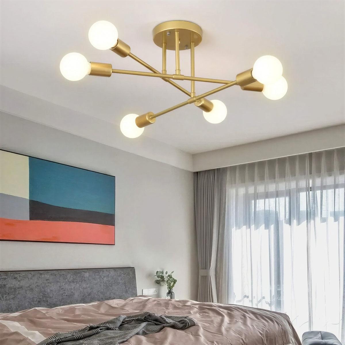 Modern Sputnik Living Room Ceiling Light Fixture for Home