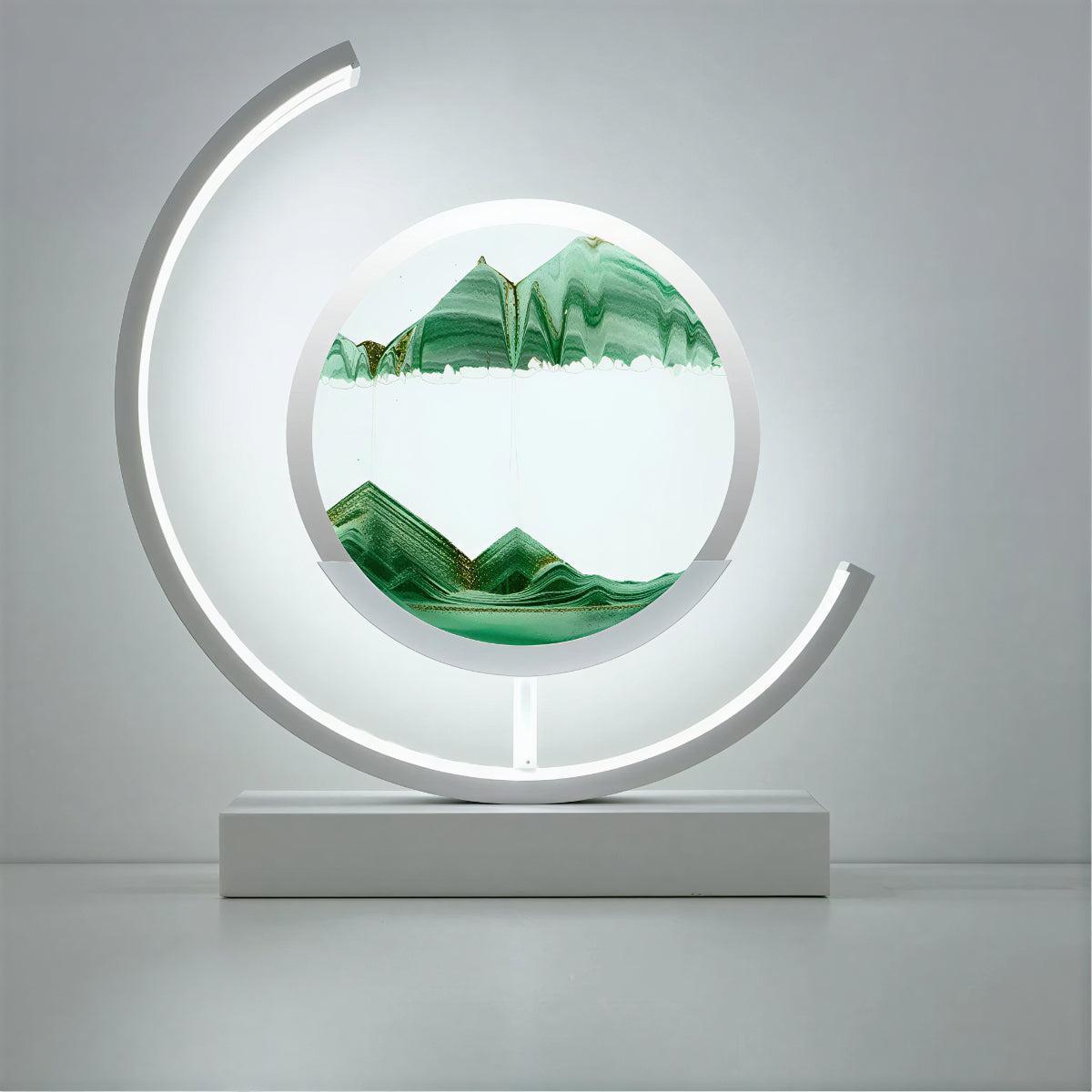 Modern Table Lamp With Dynamic Moving Sand Art