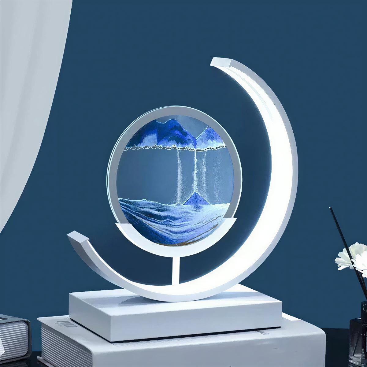 Modern Table Lamp With Dynamic Moving Sand Art