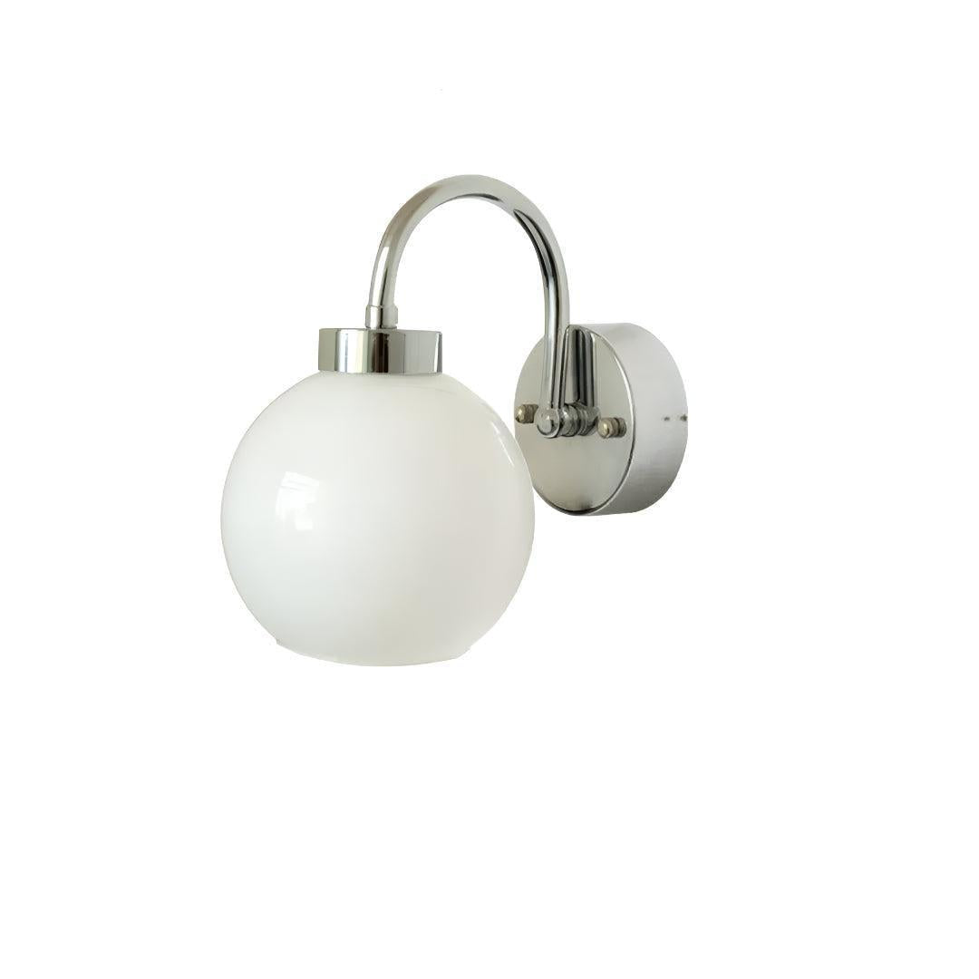 Modern Wall Light Fixture With Glass Globe Shade