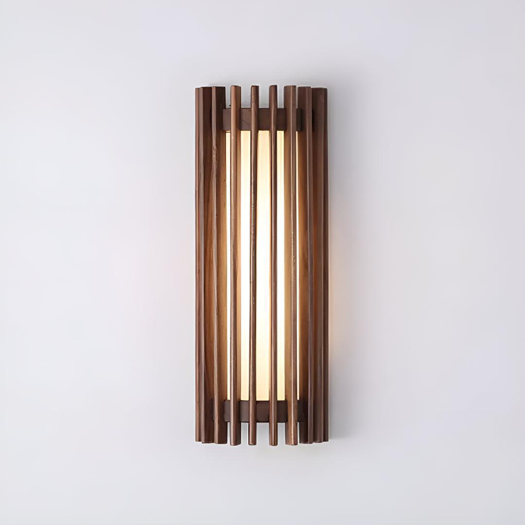 Modern Wall Sconce Lamp With Wood Cage for Indoor Lighting