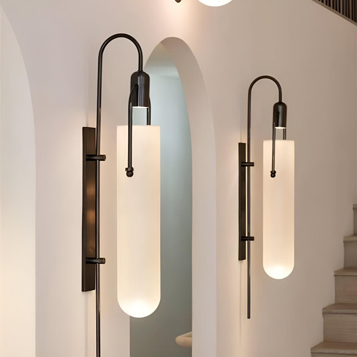 Modern Wall Sconce Light With Frosted Glass Shade Lighting
