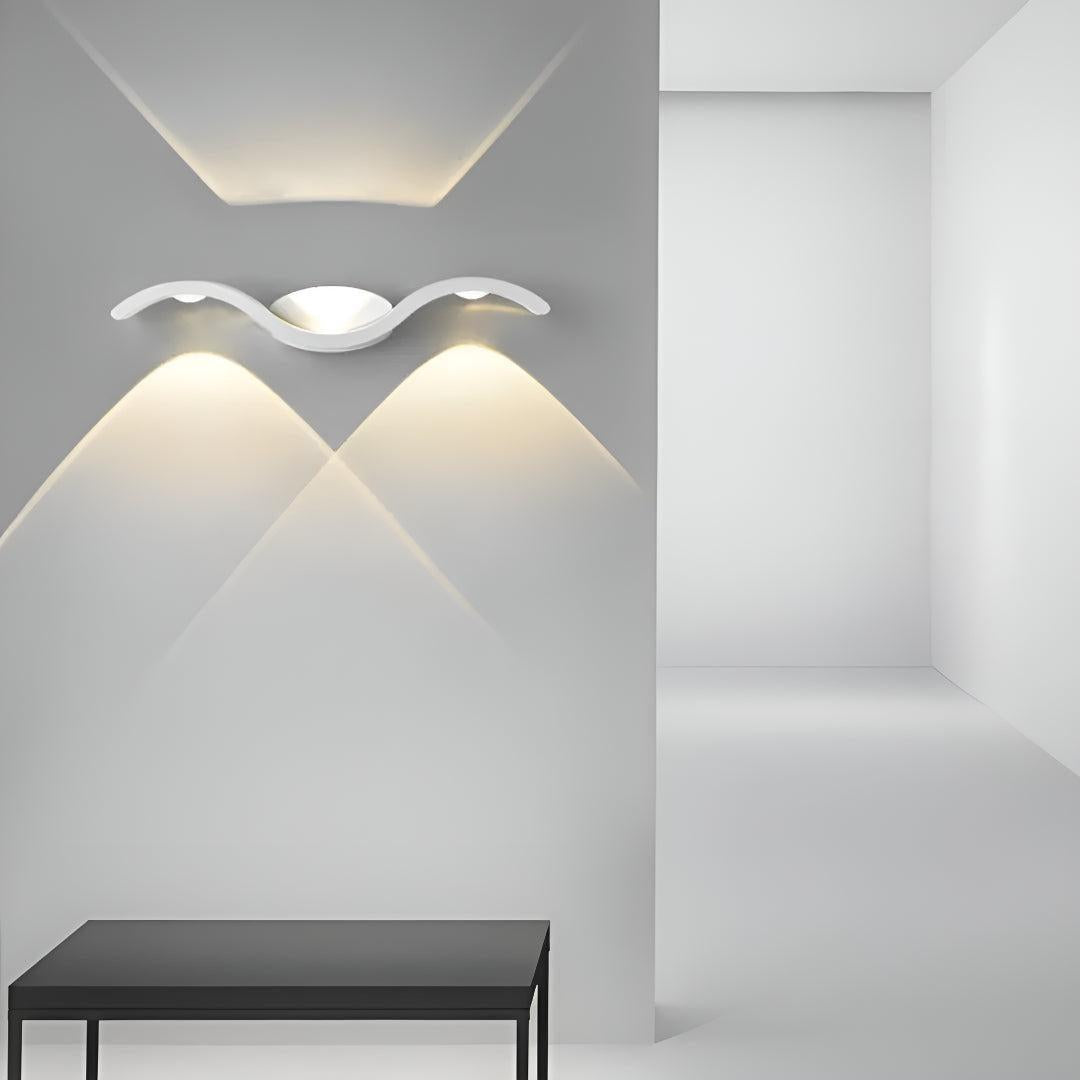 Modern Wavy Seagull LED Wall Light With Up Down Design
