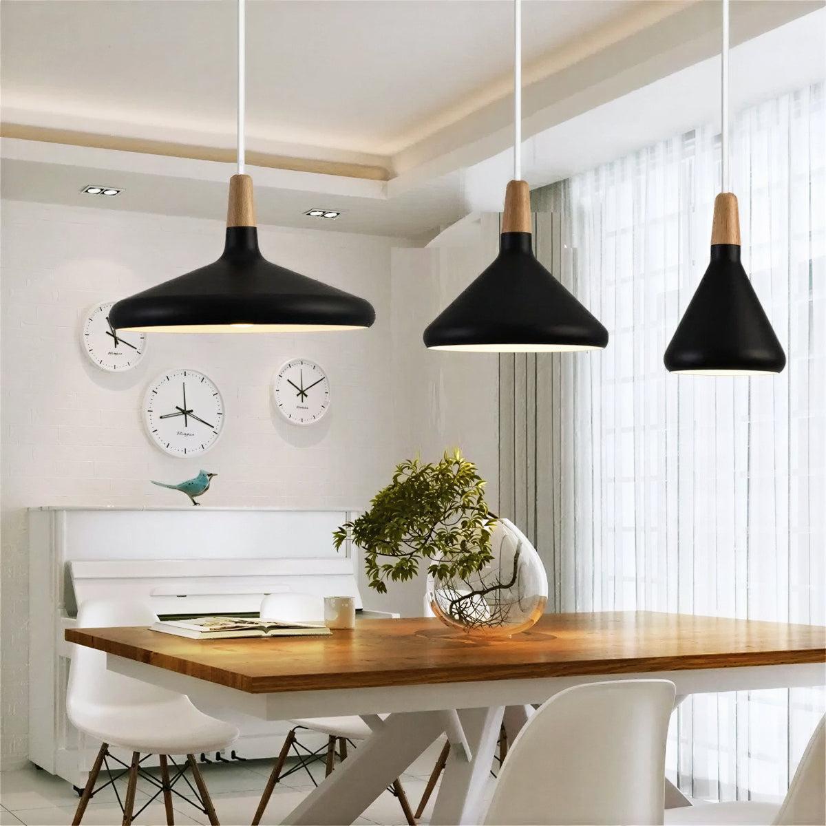 Nordic Creative Wooden Pendant Light for Dining Room and Kitchen