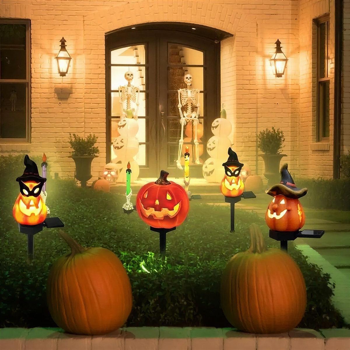 Outdoor Halloween Pumpkin Decorations Solar Pathway Lights