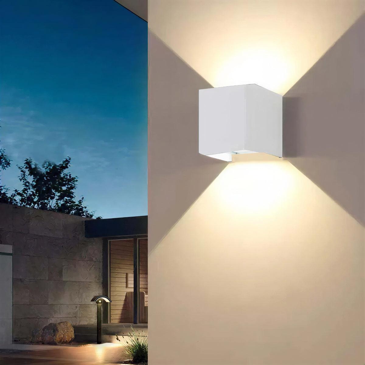 Outdoor Square Wall Light With Modern Sconce Fixture Style