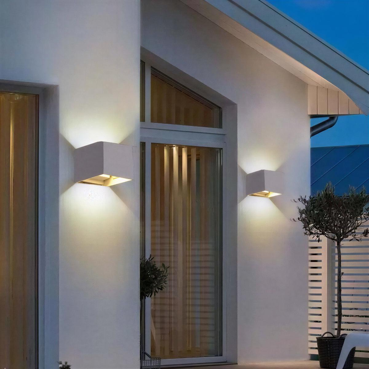 Outdoor Square Wall Light With Modern Sconce Fixture Style