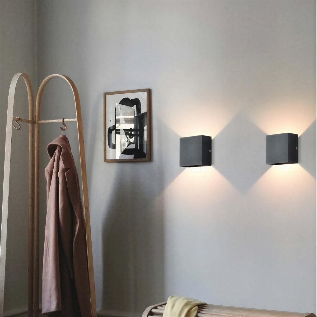 Outdoor Square Wall Light With Modern Sconce Fixture Style