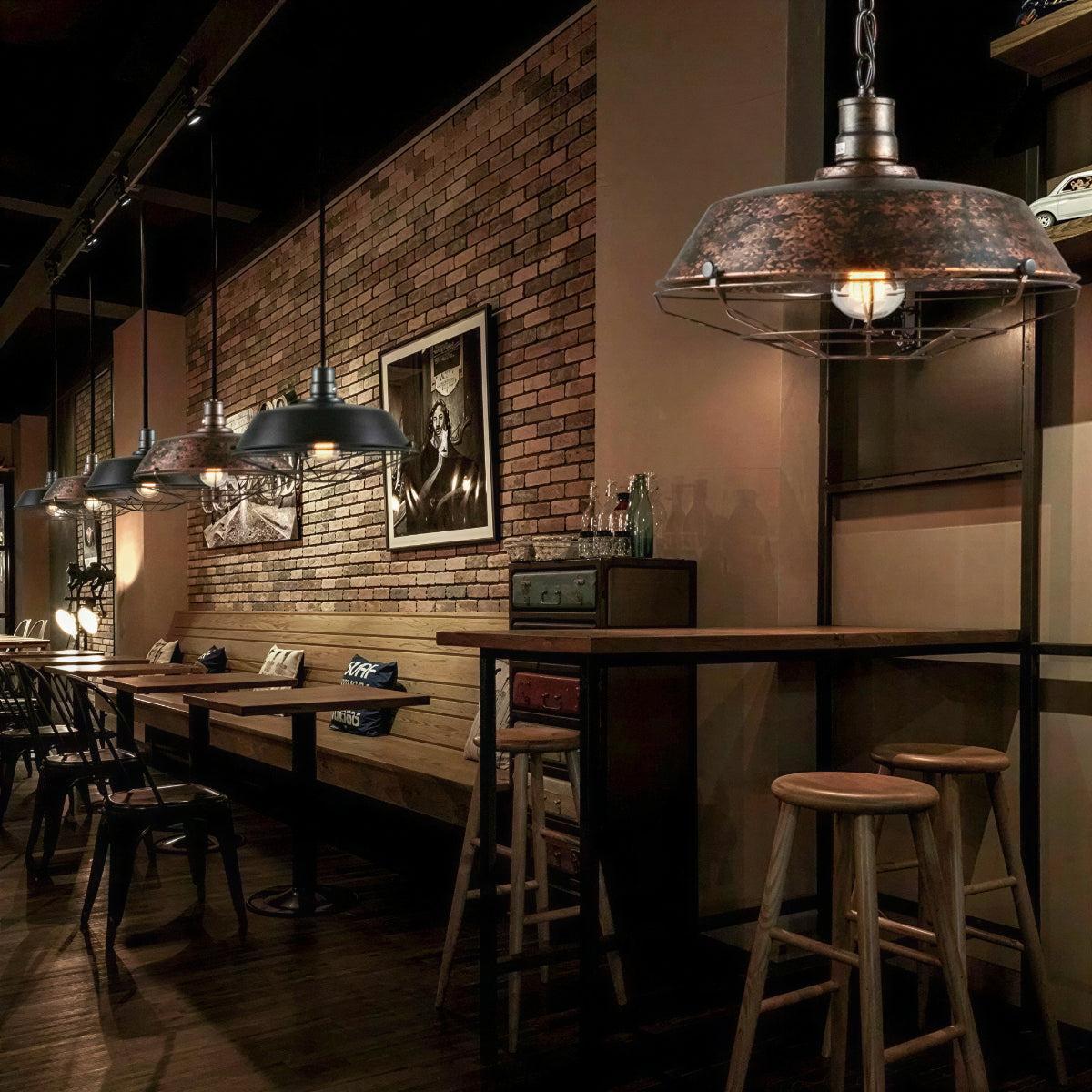Rustic Industrial Pendant Lighting for Dining Room and Kitchen Island