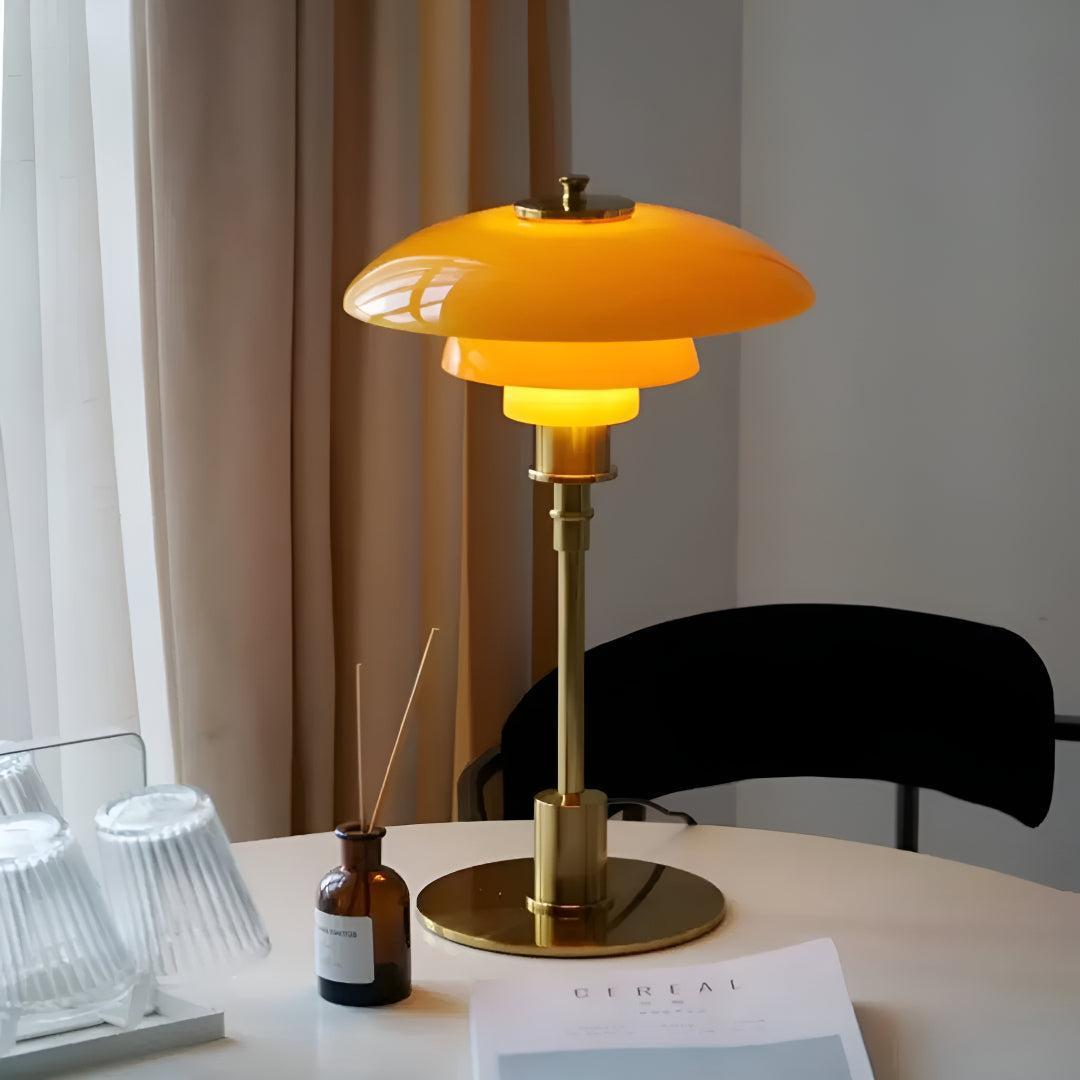 Scandinavian Modern Bedside Table Lamp With Dimmer Switch Warm LED Glow