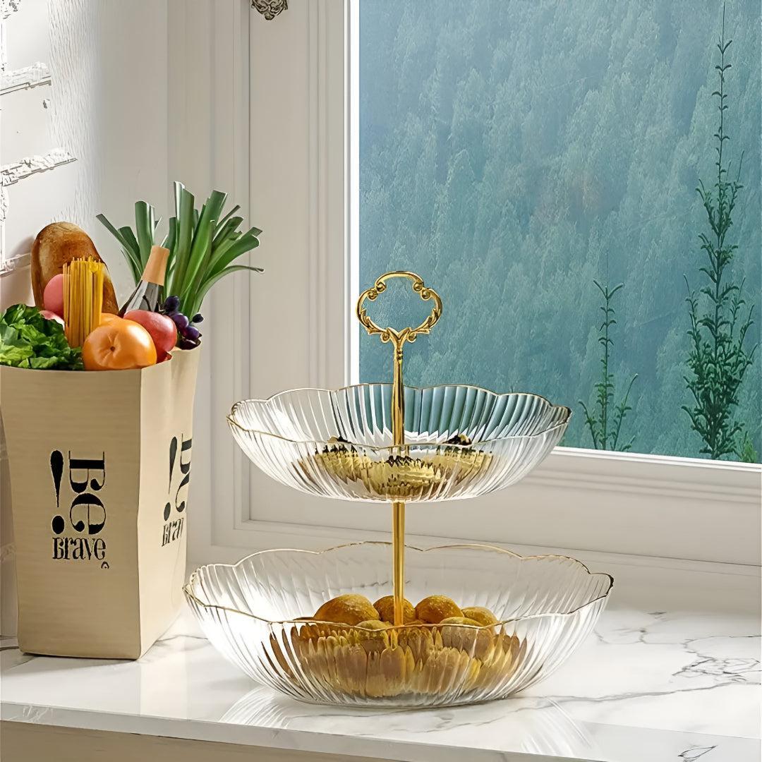 Tiered Fruit Bowl Organizer Kitchen Display Stand