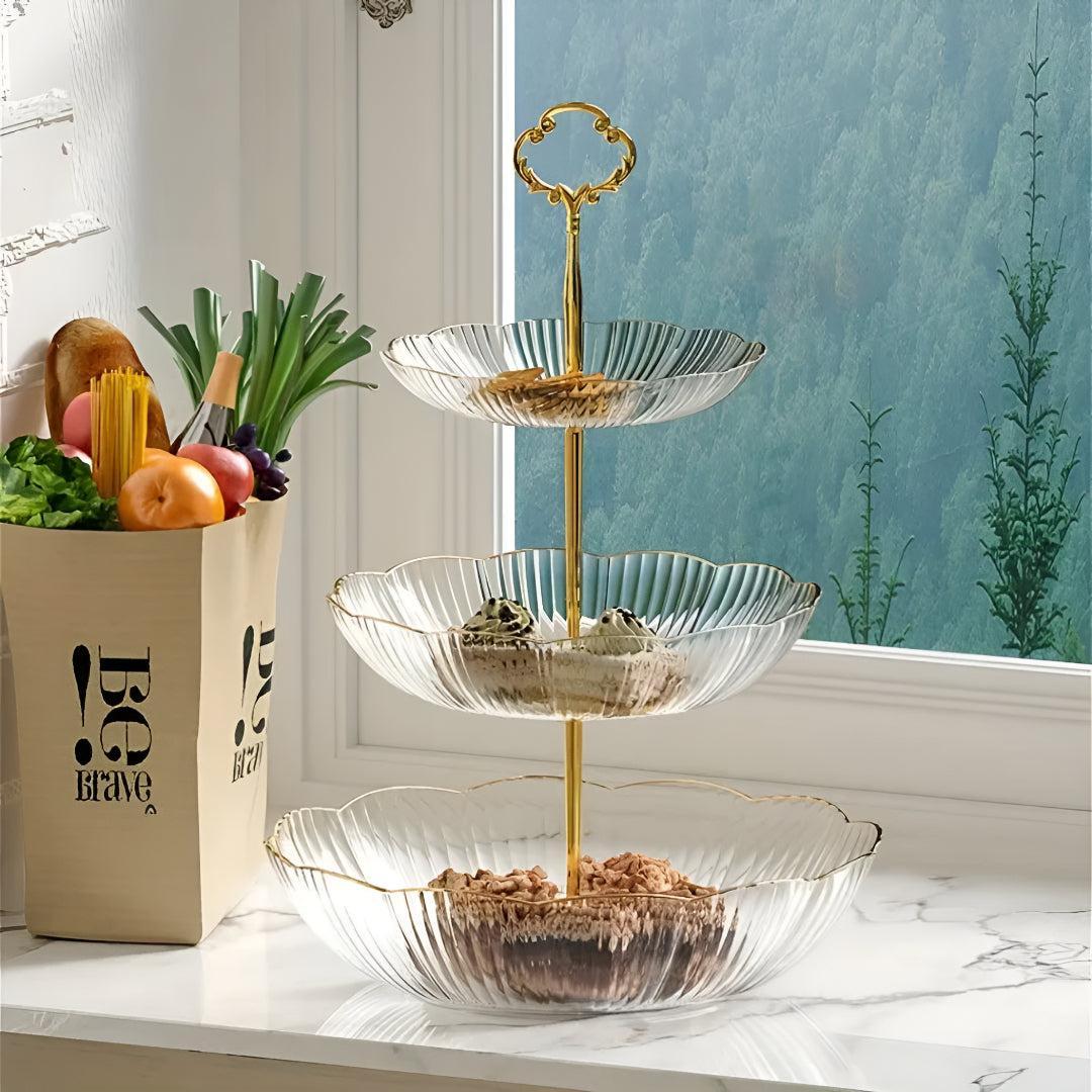 Tiered Fruit Bowl Organizer Kitchen Display Stand