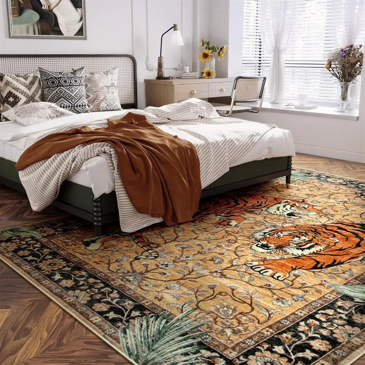 Tiger Print Living Room Rug